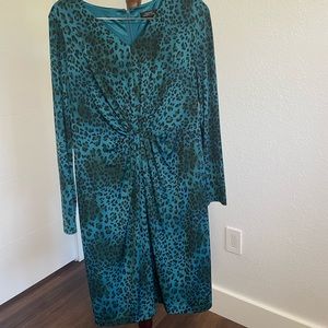 Blue Cheetah Print Tahari dress